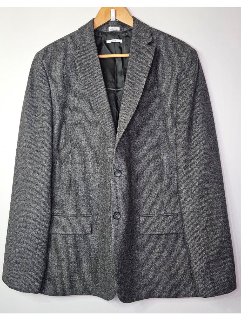 Calvin Klein Slim Fit Textured Wool Blend Sport Coat Blazer Jacket 2XL
